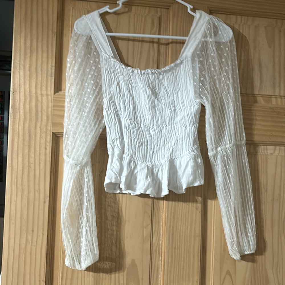 Peach Love California White Crop Top